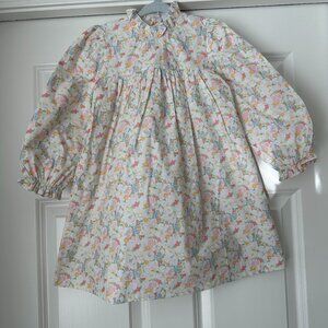 NWOT Long Sleeve Floral Ruffle Neck Dress